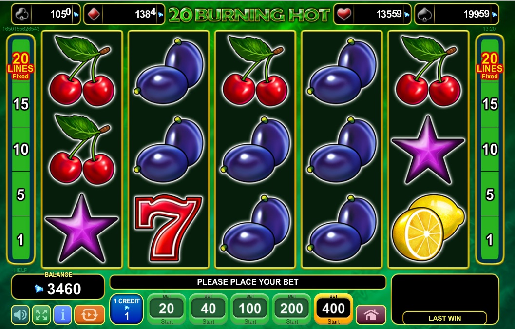 20 Burning Hot Free Slots